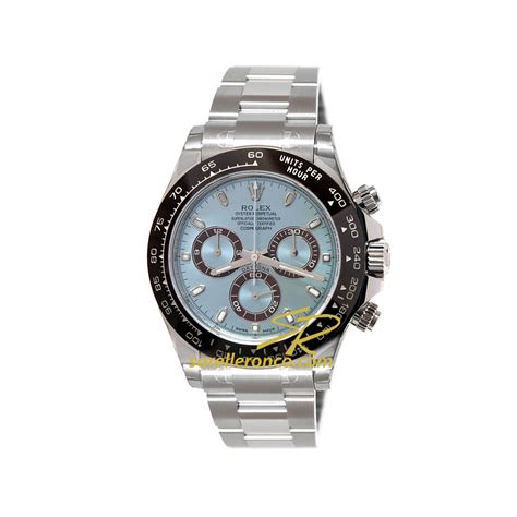 foto rolex daytona in platino quadrante azzurro